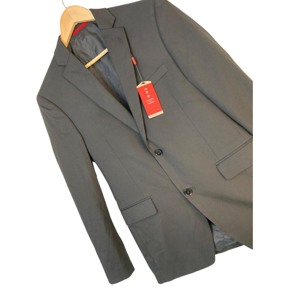 Alfani 36R Slim Jacket Black Stretch Tech Pockets Wrinkle Resist NWT RZ10405